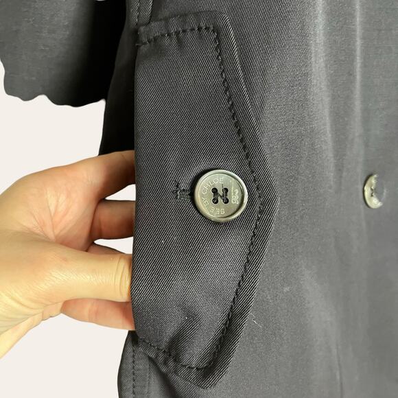 See by Chloe Vintage Y2K Black Double Breasted A-Line Trench Coat Size 10 - Picture 4 of 14